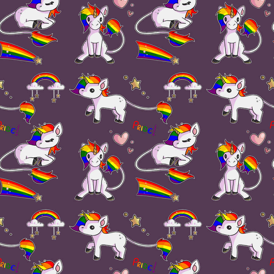 Cute Lgbt Unicorn Flag Wallpaper