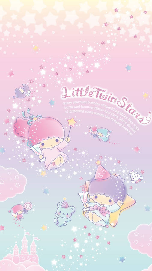 Cute Little Twin Stars Wallpaper