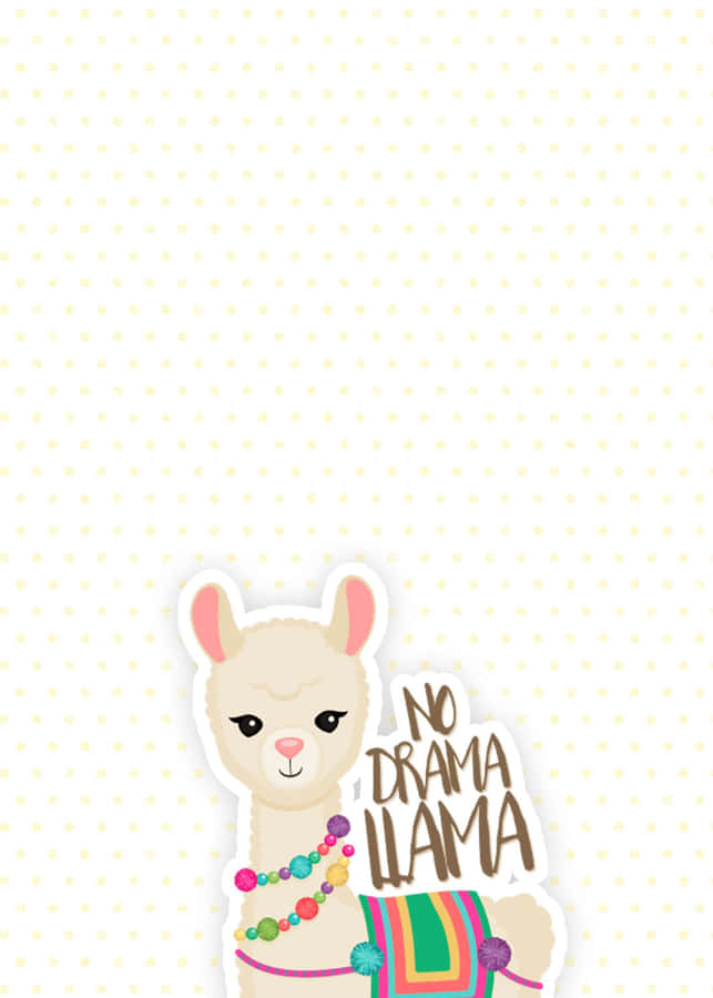 Cute Llama Sticker Wallpaper