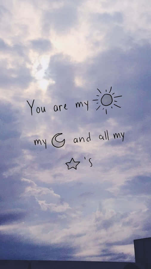 Cute Message On A Cloud Wallpaper