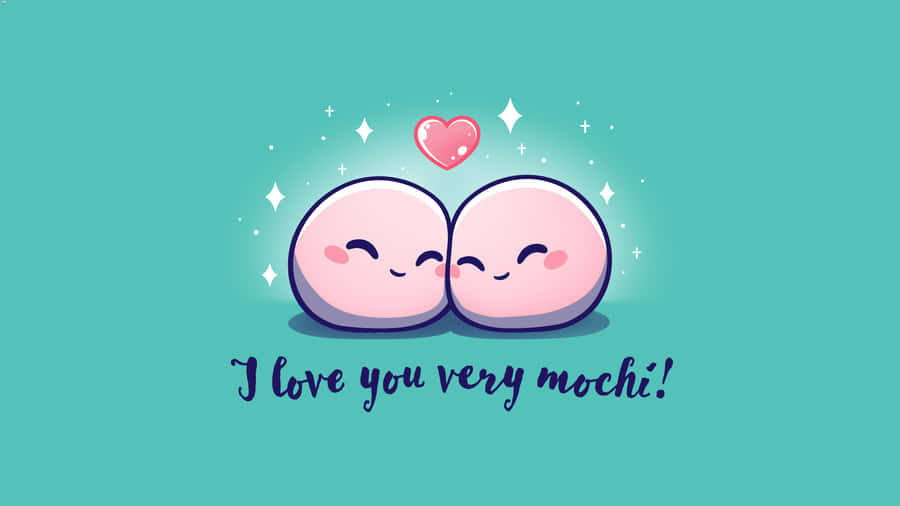 Cute Mochi Love Aesthetic Wallpaper
