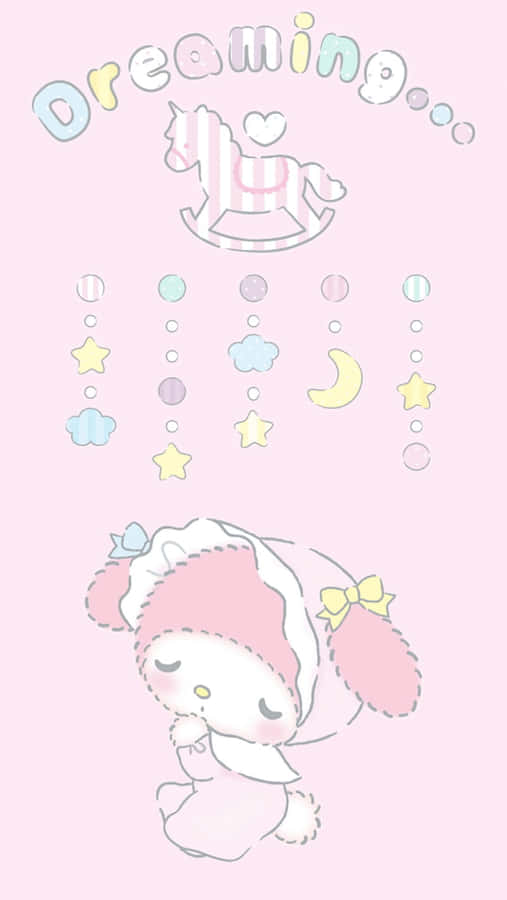 Cute My Melody Sleeping Wallpaper