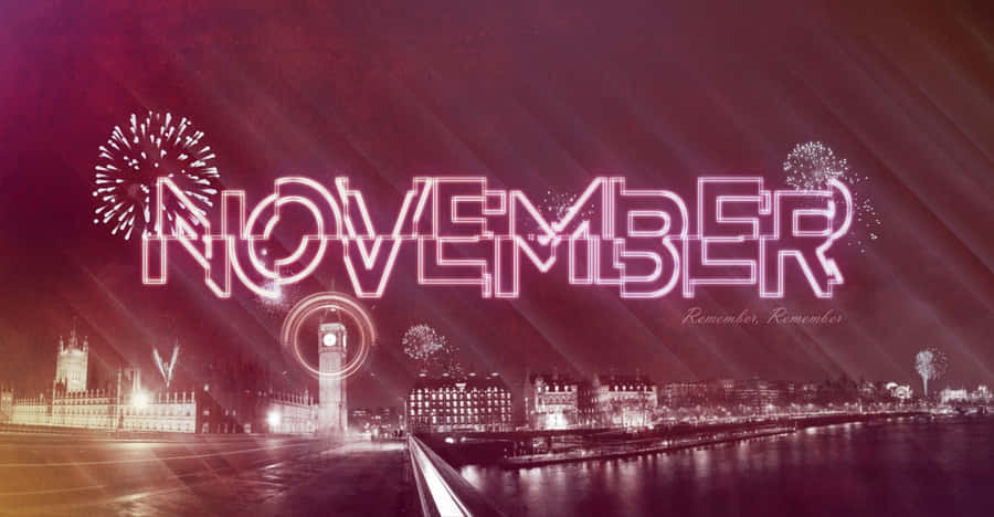 Cute November Fireworks Wallpaper