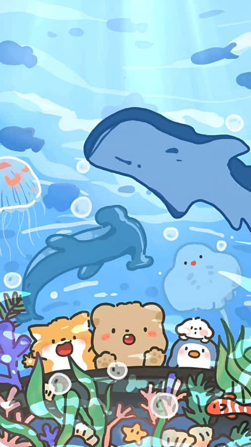 Cute Ocean Friends Wallpaper