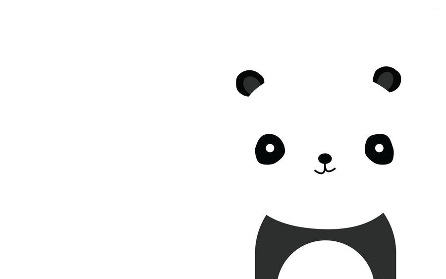Cute Panda Minimalist Wallpaper