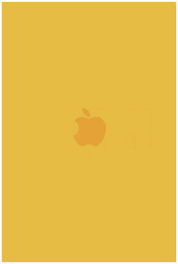 Cute Pastel Yellow Apple Logo Wallpaper