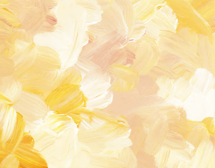 Cute Pastel Yellow Paint Strokes Wallpaper