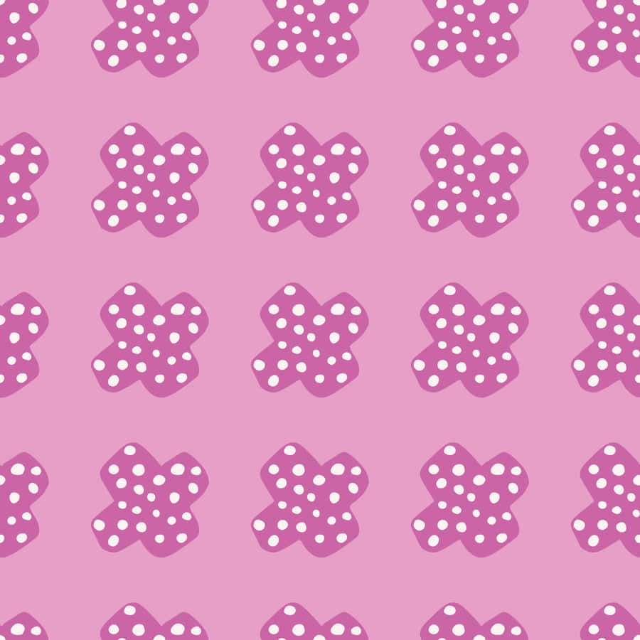 Cute Pink Plus Pattern Wallpaper