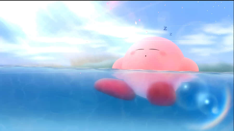 Cute Pink Starfish Floating Wallpaper