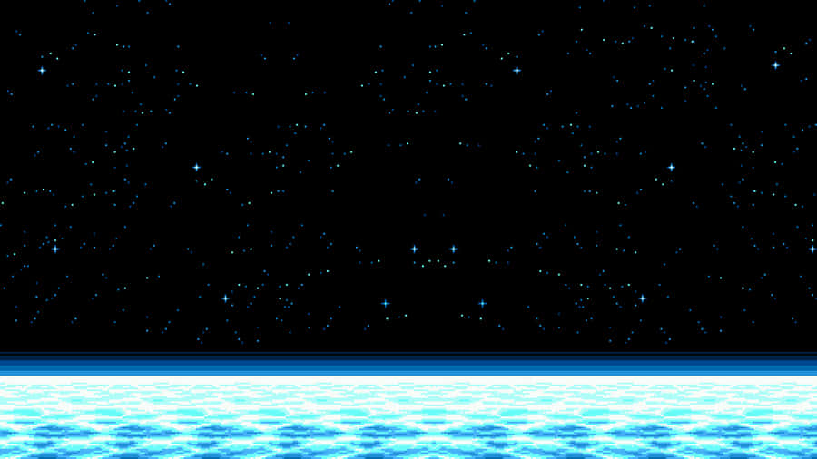 Cute Pixel Desktop Outer Space Wallpaper