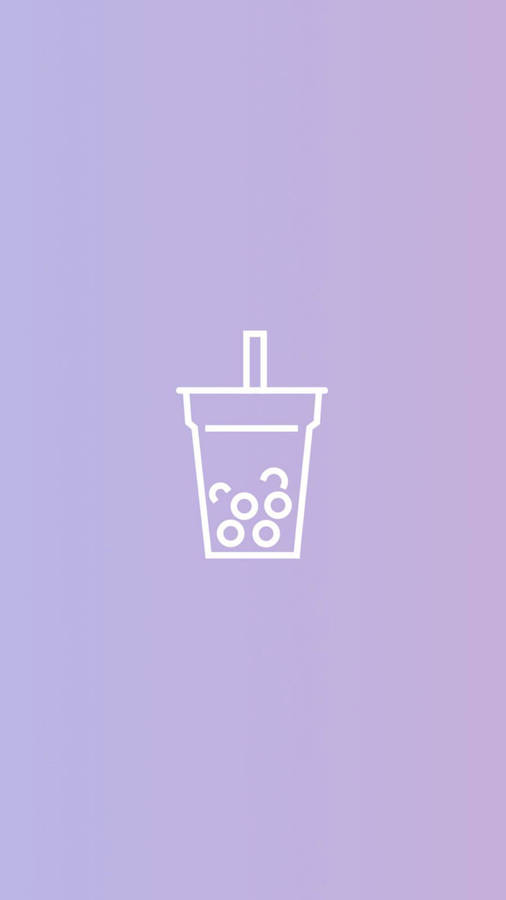 Cute Purple Bubble Tea Wallpaper
