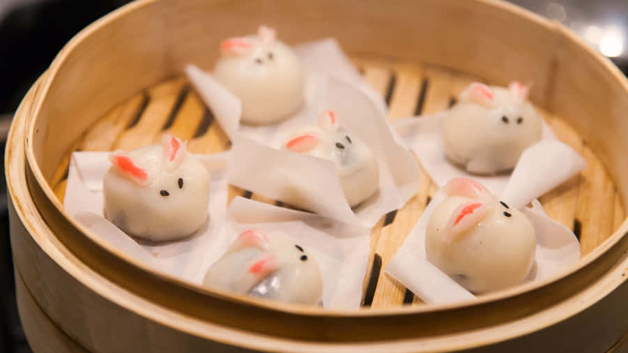 Cute Rabbit Tangyuan Wallpaper