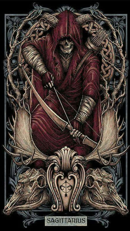 Cute Sagittarius Dark Version Wallpaper