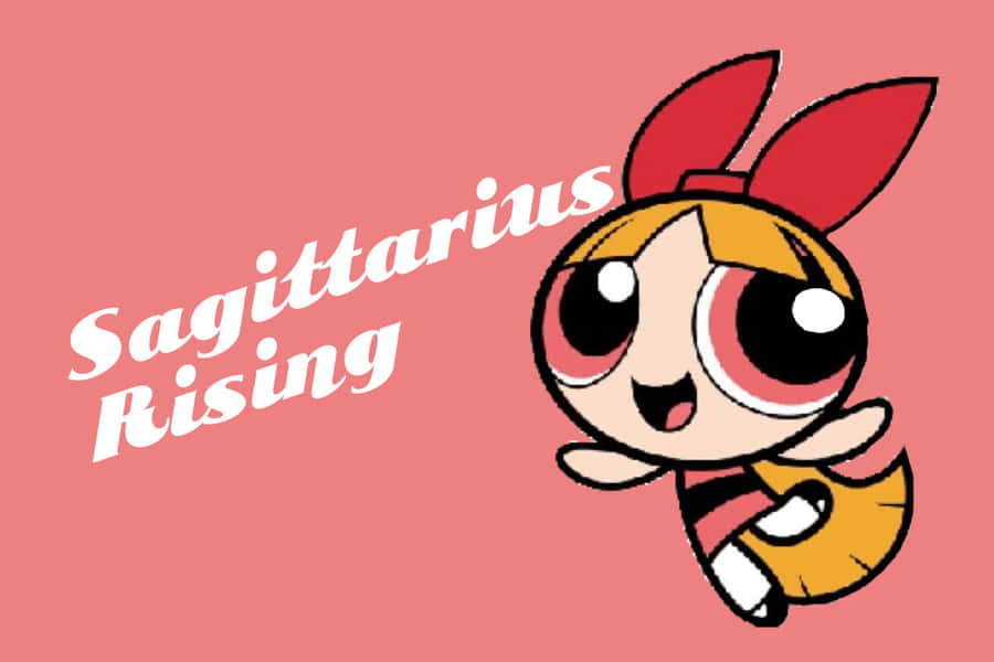 Cute Sagittarius With Blossom Wallpaper