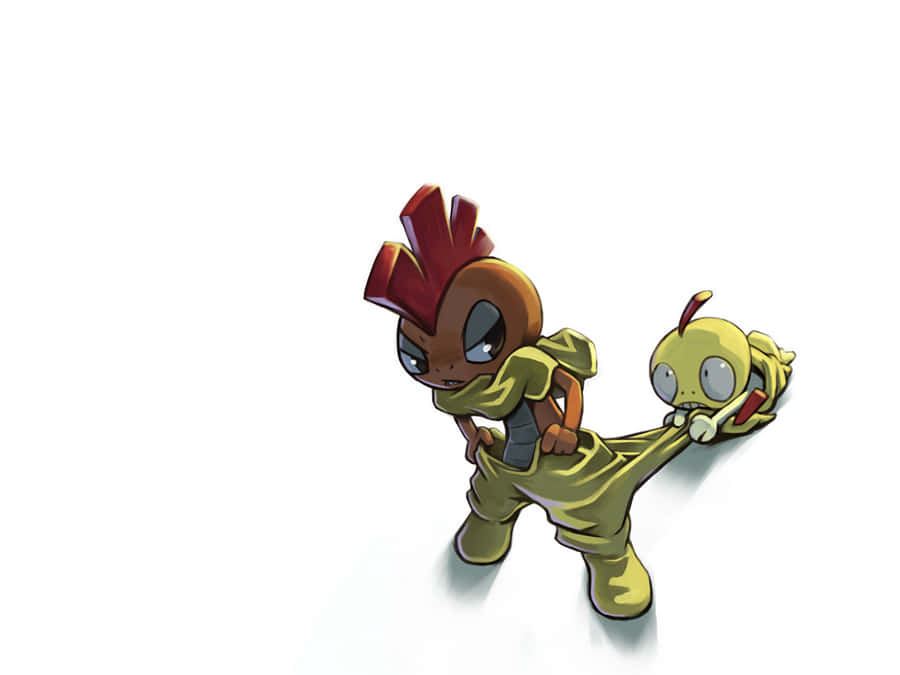 Cute Scrafty And Scraggy Art Wallpaper