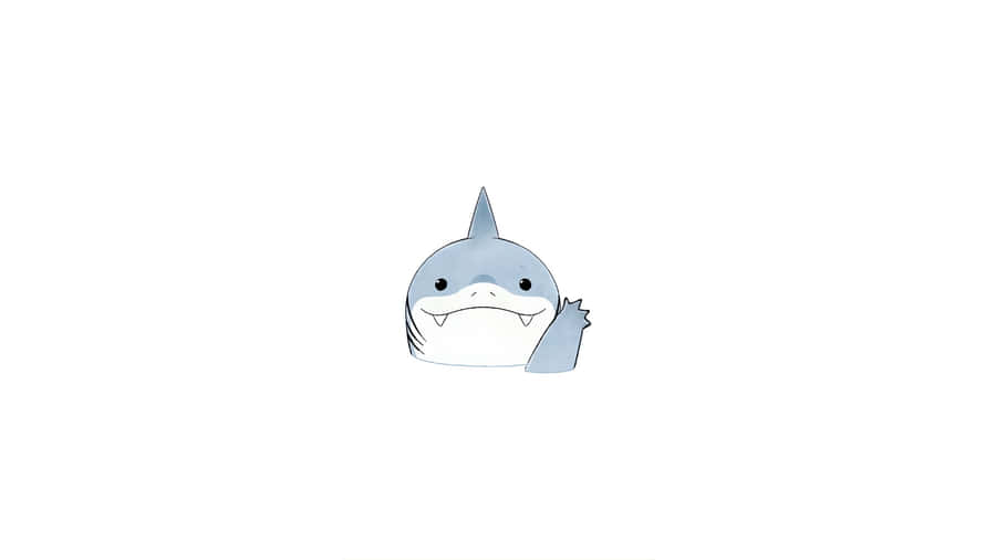 Cute Shark Waving Wallpaper