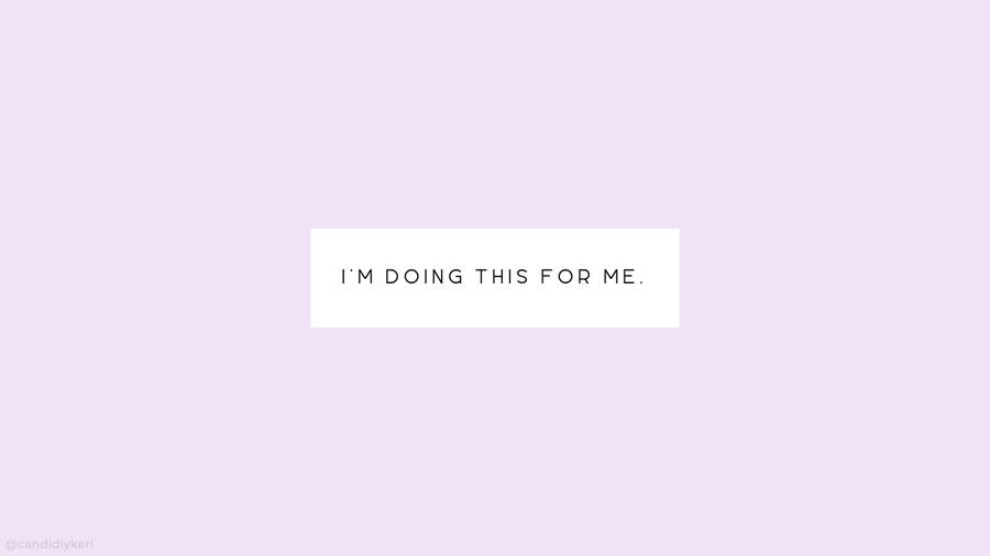 Cute Simple Aesthetic Purple Text Quote Desktop Wallpaper