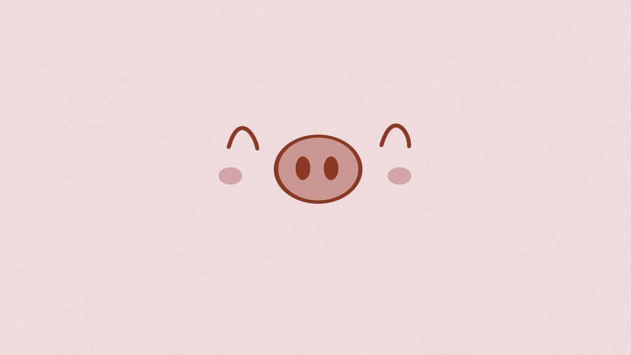 Cute Simple Piggy Wallpaper