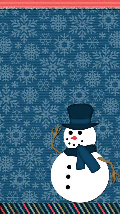Cute Snow Man Iphone Background Wallpaper