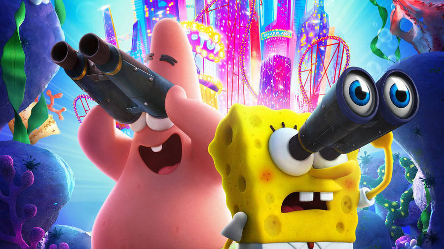 Cute Spongebob Movie Poster Sponge On The Run Wallpaper