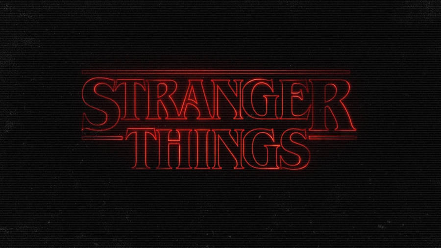 Cute Stranger Things Logo In Black Wallpaper