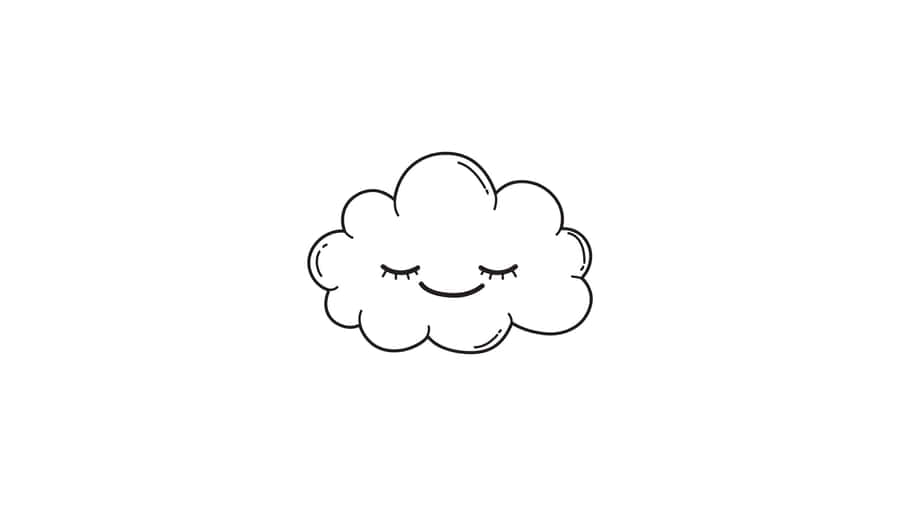 Cute White Cloud Art Wallpaper
