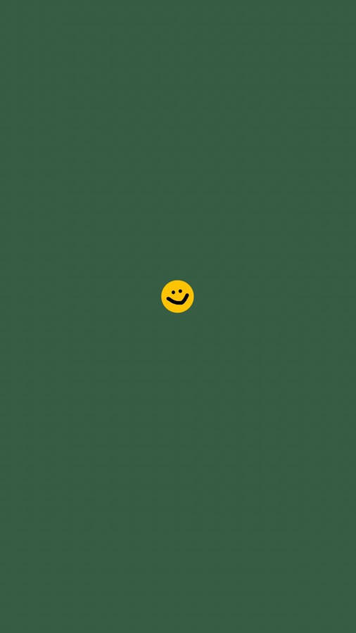 Cute Yellow Smiley Plain Aesthetic Wallpaper