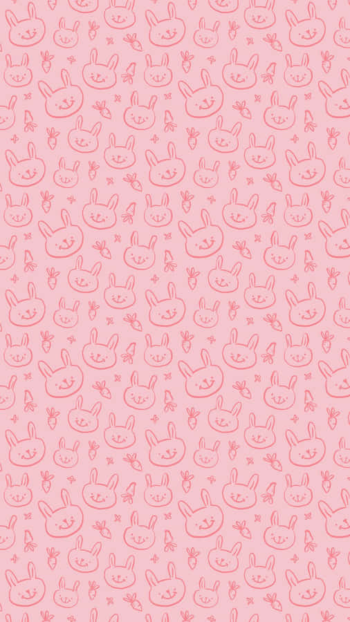 Cutest Pink Bunny In The Garden! Wallpaper