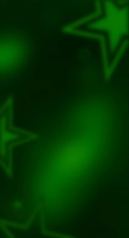 Cyber Green Star Glow Wallpaper