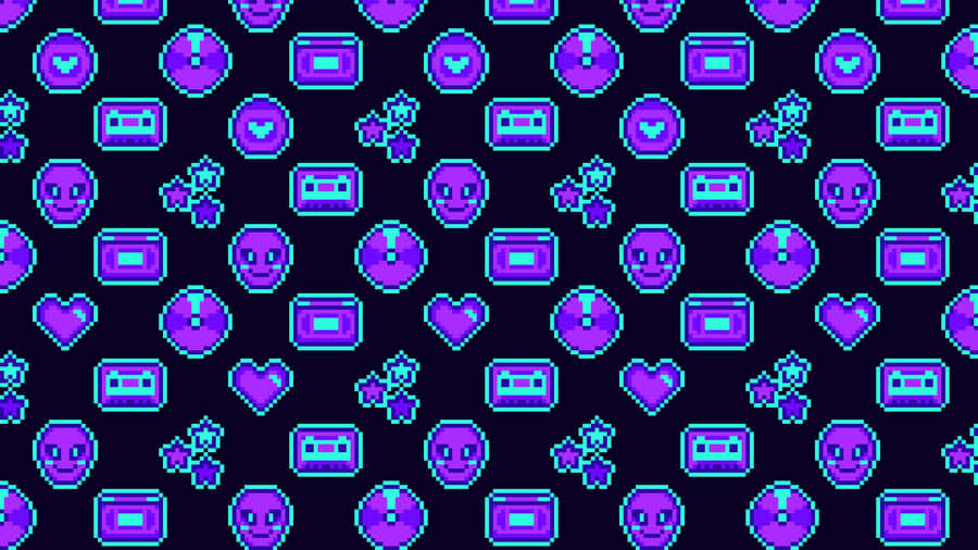 Cyber_ Y2 K_ Pattern_ Background Wallpaper