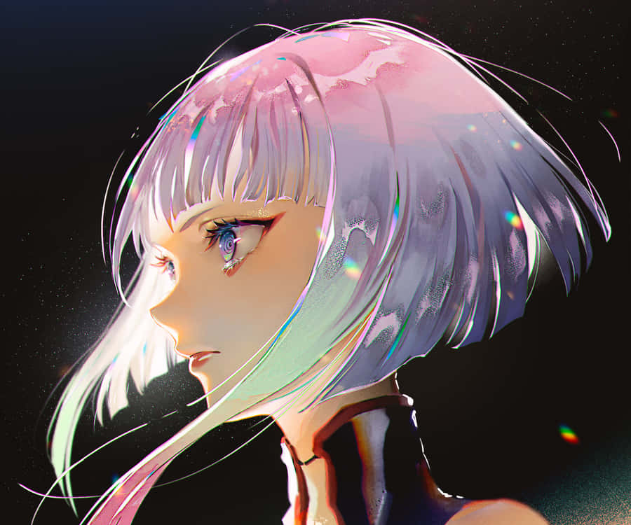 Cyberpunk Anime Character Profile Wallpaper