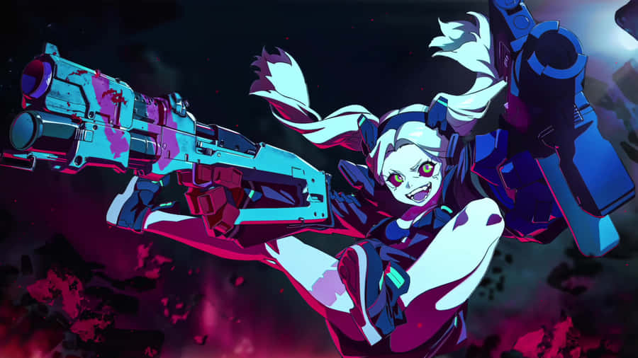 Cyberpunk Edgerunners Rebeccain Action Wallpaper