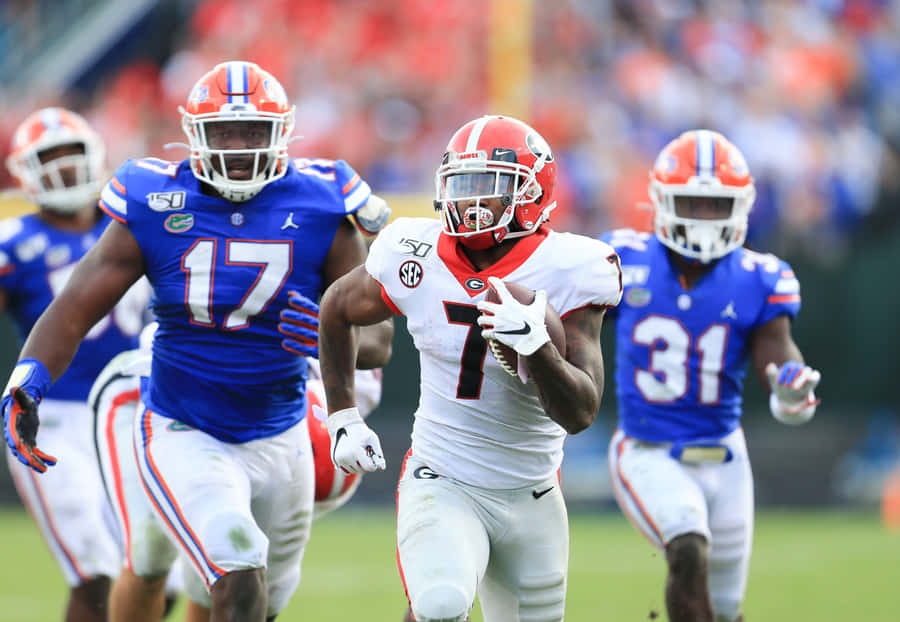 D Andre Swift Running Against Florida Defense Wallpaper