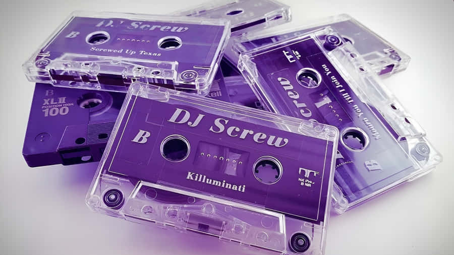 D J Screw Purple Tape Collection Wallpaper