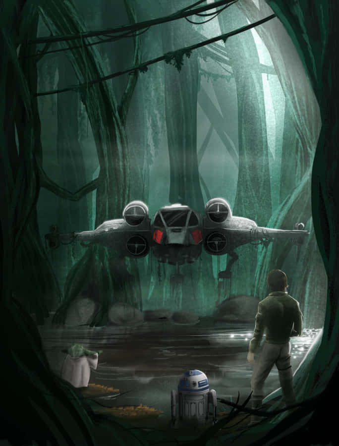 Dagobah_ Jedi_ Training_ Scene Wallpaper