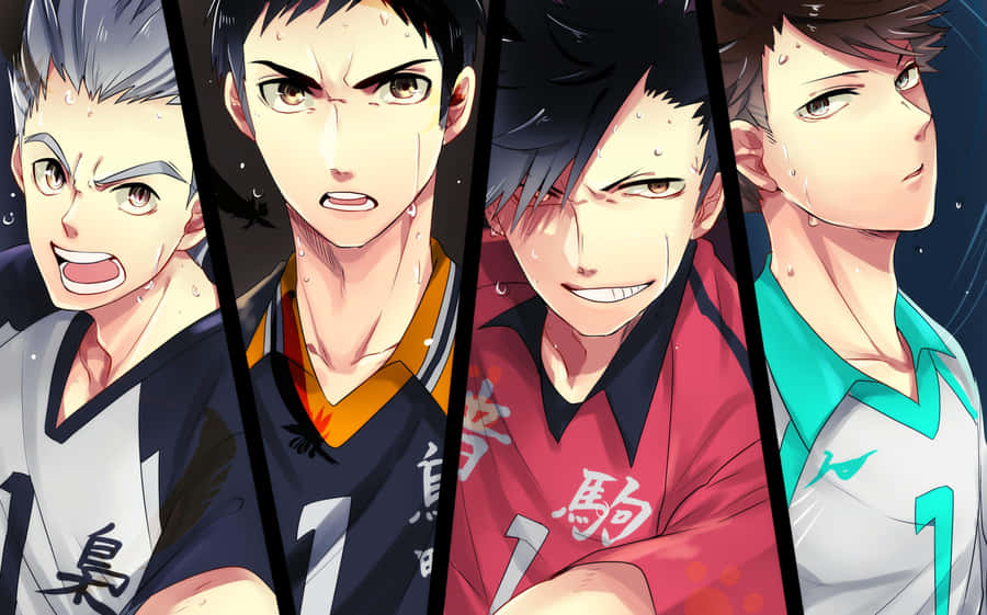 Daichi Sawamura Confidently Leading His Volleyball Team Wallpaper
