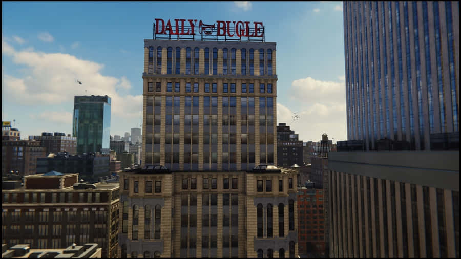 Daily Bugle Building Skyline Wallpaper