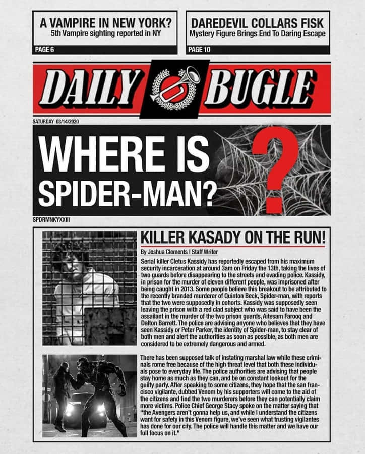 Daily Bugle Spider Man Missing Wallpaper