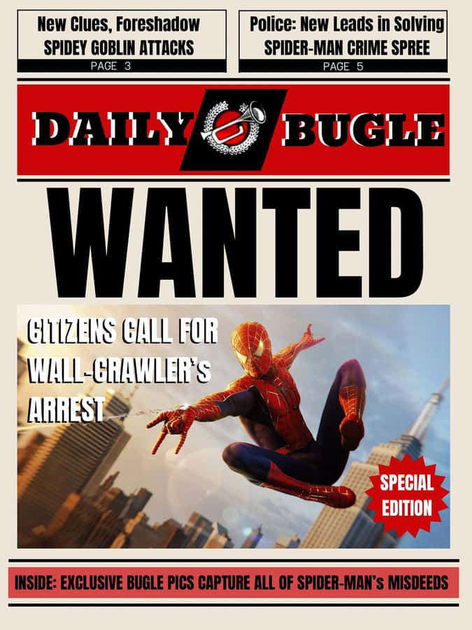 Daily Bugle Spiderman Wanted Special Edition Wallpaper