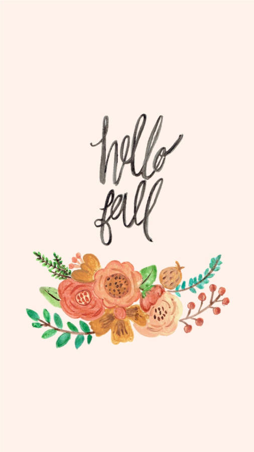Dainty Hello Fall Iphone Wallpaper