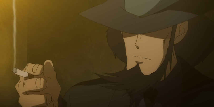 Daisuke Jigen Coolly Poses In A Lupin Iii Wallpaper Wallpaper