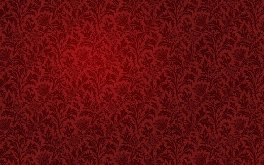 Damask Pattern In Maroon Color Wallpaper