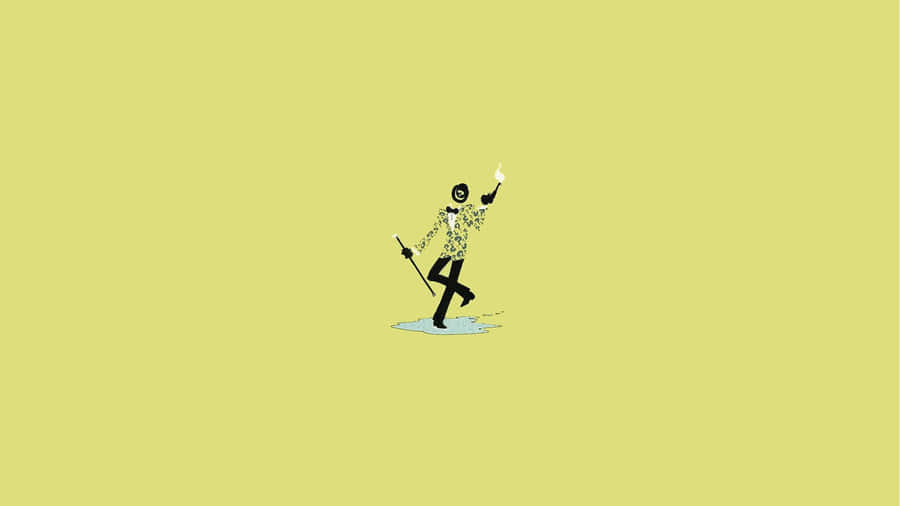 Dancing Figure Yellow Background Wallpaper