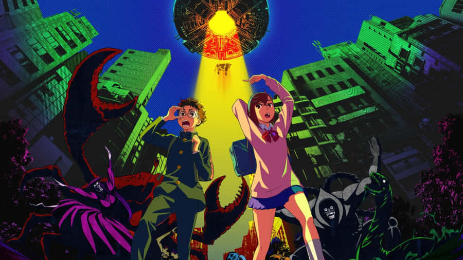 Dandadan Anime Action Scene Wallpaper