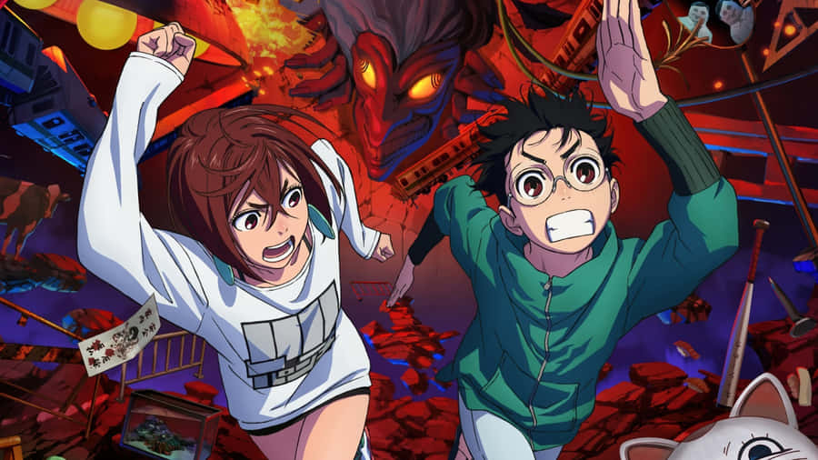 Dandadan Anime Action Scene Wallpaper