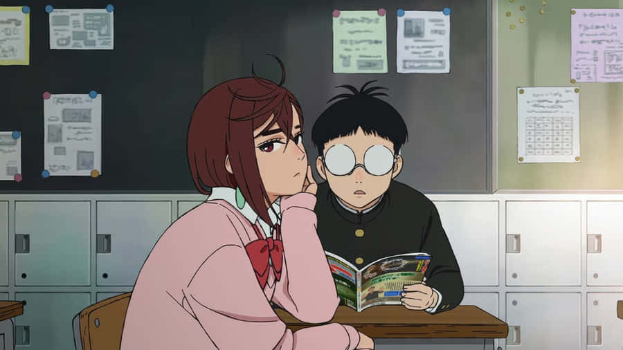 Dandadan Classroom Scene Wallpaper