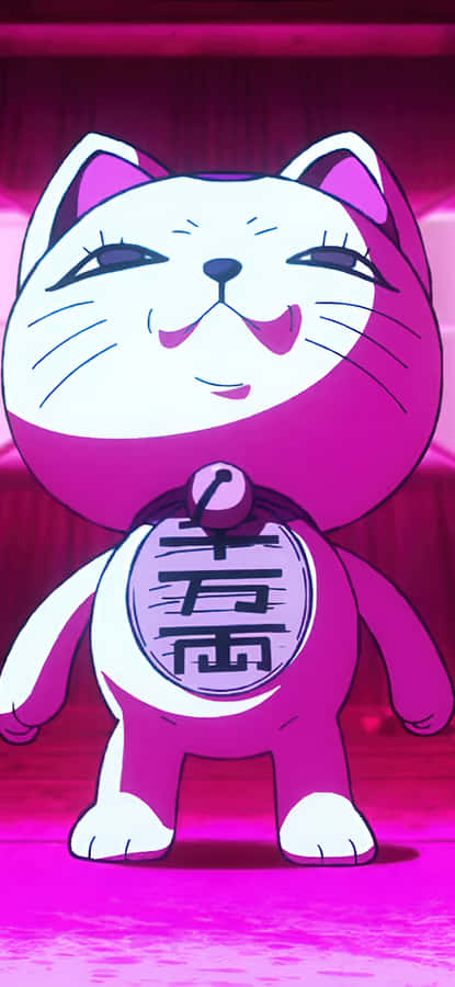 Dandadan Lucky Cat Figure Wallpaper