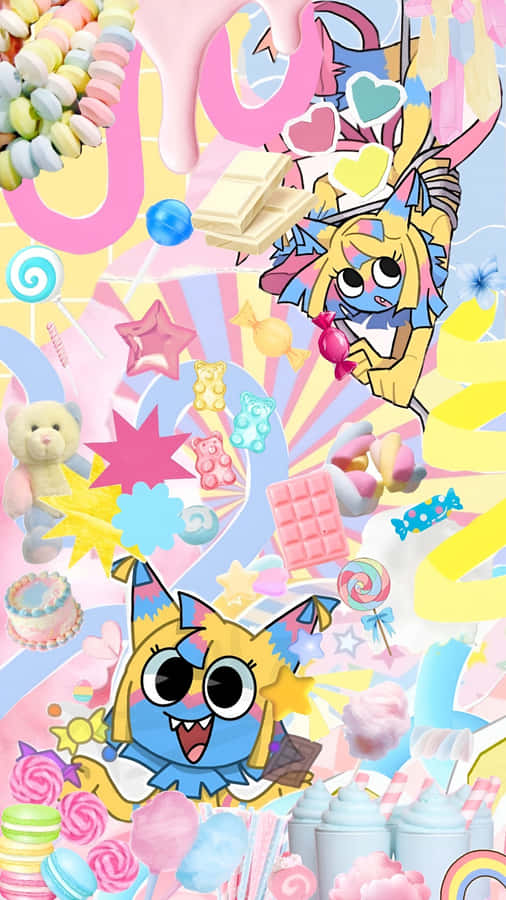 Dandys World Candy Adventure Wallpaper