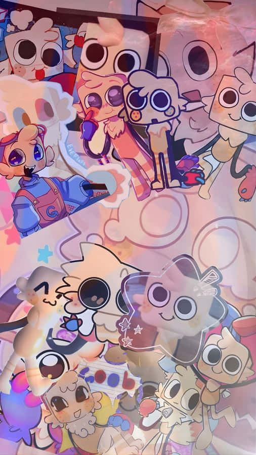 Dandys World Character Collage Wallpaper