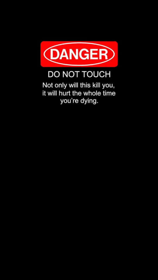 Danger Warning Sign Black Background Wallpaper